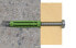 Фото #7 товара fischer 524830 - Screw hook & wall plug kit - Autoclaved aerated concrete - Brick - Concrete - Gypsum block - Nylon - Green - 6 mm - 30 mm