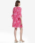 Фото #2 товара Women's Floral-Print Chiffon 3/4-Sleeve Dress