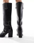 Public Desire Nashville knee boot with hardware in black