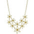 ფოტო #1 პროდუქტის Gold-Tone Flower Bib Necklace 16" Adjustable