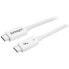 Фото #1 товара StarTech.com Thunderbolt 3 Cable - 40Gbps - 0.5m - White - Thunderbolt - USB - and DisplayPort Compatible - Male - Male - 0.5 m - White - 40 Gbit/s - 3840 x 2160 pixels