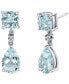 ფოტო #1 პროდუქტის Aquamarine (4-1/10 ct. t.w. ) & Diamond Accent Drop Earrings in Sterling Silver
