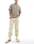 Фото #1 товара ASOS DESIGN oversized tapered cargo trousers in stone