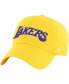 Фото #1 товара Men's Gold Los Angeles Lakers Core Wordmark Clean Up Adjustable Hat