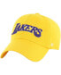 ფოტო #1 პროდუქტის Men's Gold Los Angeles Lakers Core Wordmark Clean Up Adjustable Hat