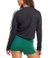 Фото #2 товара Women's Cropped Tiro Long-Sleeve Slim-Fit Top