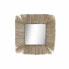 Фото #1 товара Настенное зеркало DKD Home Decor Стеклянный Натуральный джут (55 x 3 x 55 cm)