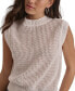 ფოტო #4 პროდუქტის Women's Cotton Open-Stitch Sweater Vest