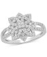 Diamond Flower Cluster Statement Ring (1/2 ct. t.w.) in Sterling Silver