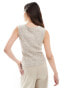 ASOS DESIGN knit waistcoat in beige