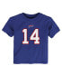 ფოტო #2 პროდუქტის Toddler Boys and Girls Stefon Diggs Royal Buffalo Bills Player Name and Number T-shirt