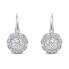 Dazzling silver dangling earrings with zircons EA333W