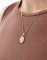 Фото #2 товара Lost Souls snake engraved pendant necklace in 18k gold plated