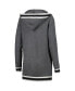 Фото #4 товара Women's Charcoal Tennessee Volunteers One More Round Tri-Blend Striped Hooded Cardigan Sweater