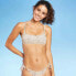 Фото #2 товара Juniors' Smocked Bralette Bikini Top - Xhilaration™ Beige Dot Print size XS (00)