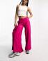 Noisy May Petite tailored wide leg trousers co-ord in pink