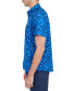 Фото #3 товара Men's Slim-Fit Performance Stretch Abstract Starburst Short-Sleeve Button-Down Shirt