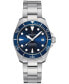 Фото #1 товара Unisex Swiss Automatic DS Action Diver Stainless Steel Bracelet Watch 38mm