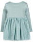 Фото #8 товара Toddler Tulle Long-Sleeve Jersey Dress 3T