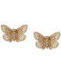 ფოტო #1 პროდუქტის Gold-Tone Filigree Butterfly Stud Earrings