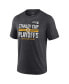 Men's Heather Charcoal Boston Bruins 2024 Stanley Cup Playoffs Crossbar Tri-Blend T-Shirt