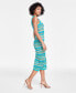 Petite Striped Open-Stitch Sweater Dress, Created for Macy's