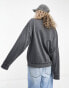 Фото #3 товара Reclaimed Vintage unisex oversized sweat in washed charcoal