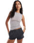 Kaiia sleeveless mesh top in grey grau, 34 - фото #1