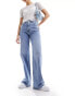 Фото #1 товара & Other Stories high rise straight leg jeans in light blue wash