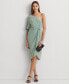 ფოტო #1 პროდუქტის Women's Jersey Tie-Waist Balloon-Sleeve Dress