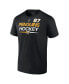 Фото #3 товара Men's Sidney Crosby Black Pittsburgh Penguins Authentic Pro Prime Name and Number T-shirt