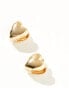 Фото #2 товара ASOS DESIGN 14k gold plated hoop earrings with heart hinge detail