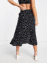 Vila exclusive midi skirt co-ord in polka dot