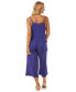 Juniors' Crinkled Premium Cropped Surf Jumpsuit