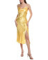 Фото #1 товара Maison Maar Satin Maxi Dress Women's Yellow L