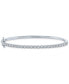 ფოტო #1 პროდუქტის Diamond Bangle Bracelet (1/4 ct. t.w.) in Sterling Silver