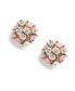 Women's Pink Flower Cluster Drop Earrings