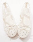 Public Desire Kiara ballet flats with embellished mesh in cream