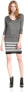 Joie Women's 241073 Lavender Striped Jersey Blouson Dress Size M