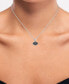 ფოტო #2 პროდუქტის Black & White Diamond Accent Evil Eye Pendant Necklace in Sterling Silver, 16" + 2" extender
