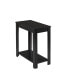 Фото #6 товара Wooden Charcoal Finish Chairside Table with Open Bottom Shelf