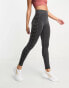 Hummel – Nahtlose Leggings in Schwarz mit halbhohem Bund