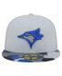 Фото #4 товара Men's Gray Toronto Blue Jays Active Team Camo 59FIFTY Fitted Hat