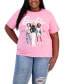 ფოტო #1 პროდუქტის Trendy Plus Size Three Barbie Cotton T-Shirt