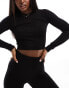 Фото #3 товара ASOS 4505 Icon seamless rib long sleeve crop top