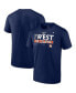 Men's Navy Houston Astros 2022 AL West Division Champions Locker Room T-shirt