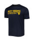 ფოტო #2 პროდუქტის Men's Navy West Virginia Mountaineers Impact Knockout T-shirt