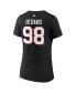 ფოტო #3 პროდუქტის Women's Connor Bedard Black Chicago Blackhawks 2023 NHL Draft Authentic Stack Player Name and Number V-Neck T-shirt