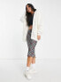 Weekday Ally hairy knit cardigan in off white