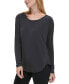 Фото #1 товара Women's Oversized Scoop-Neck V-Back Top